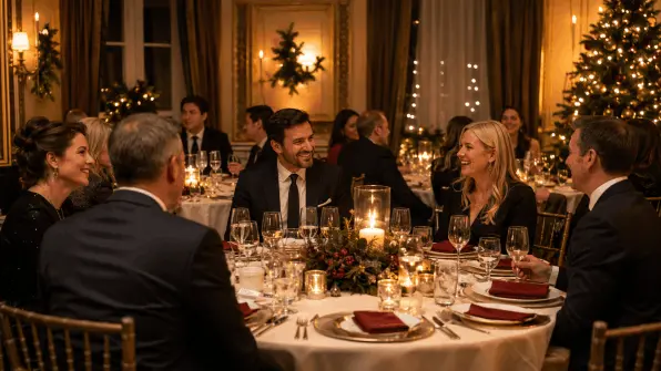 Jack Thomson at a corporate Christmas event